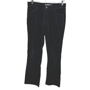 Vtg Womens Y2K GAP Boot Cut Stretch Velvet Pants Size 8 Black 90s Flare Mid Rise